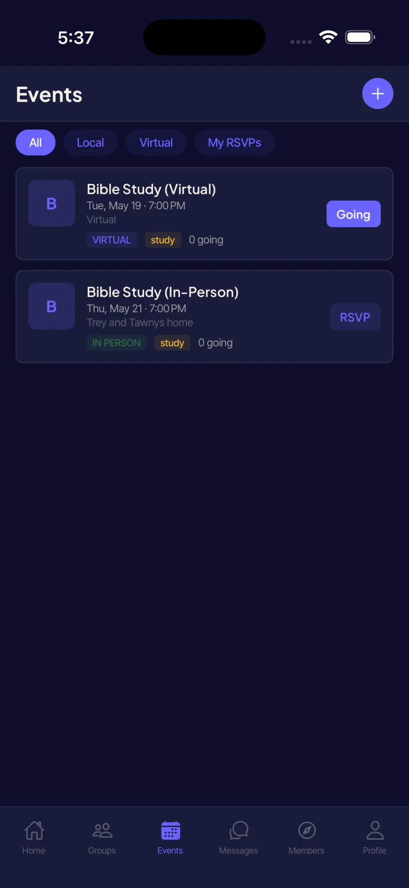 Elevate live event schedule