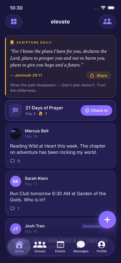 Elevate Community app