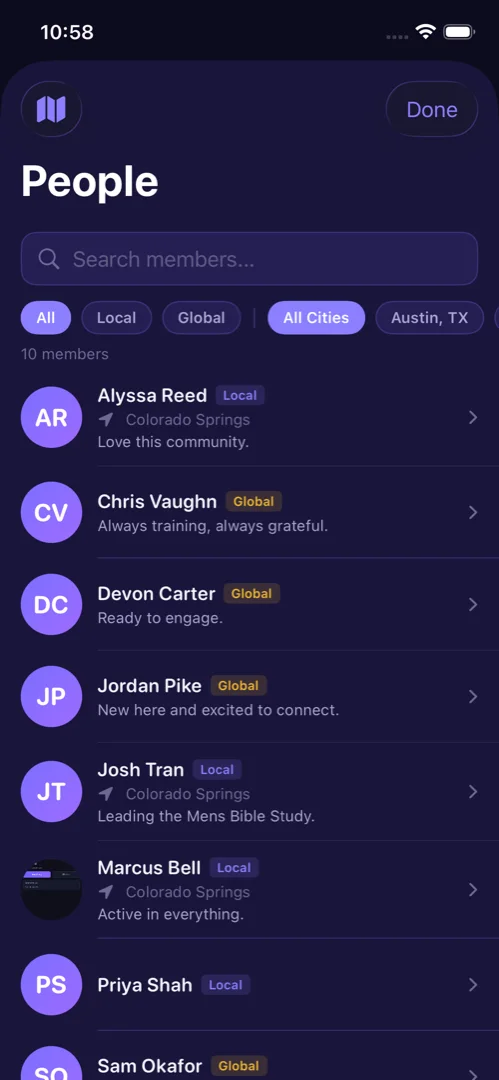 Elevate member directory